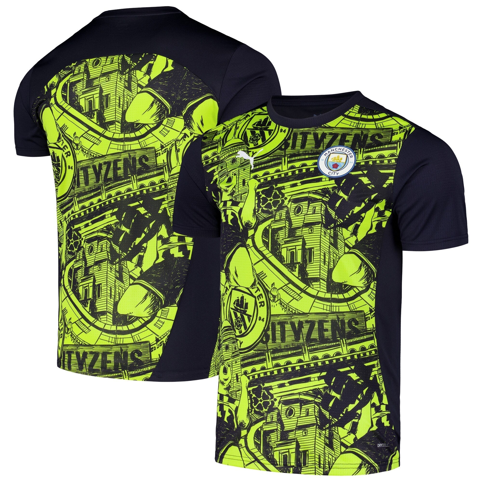 Manchester City Puma 2024/25 Pre-Match Authentic T-shirt - Black