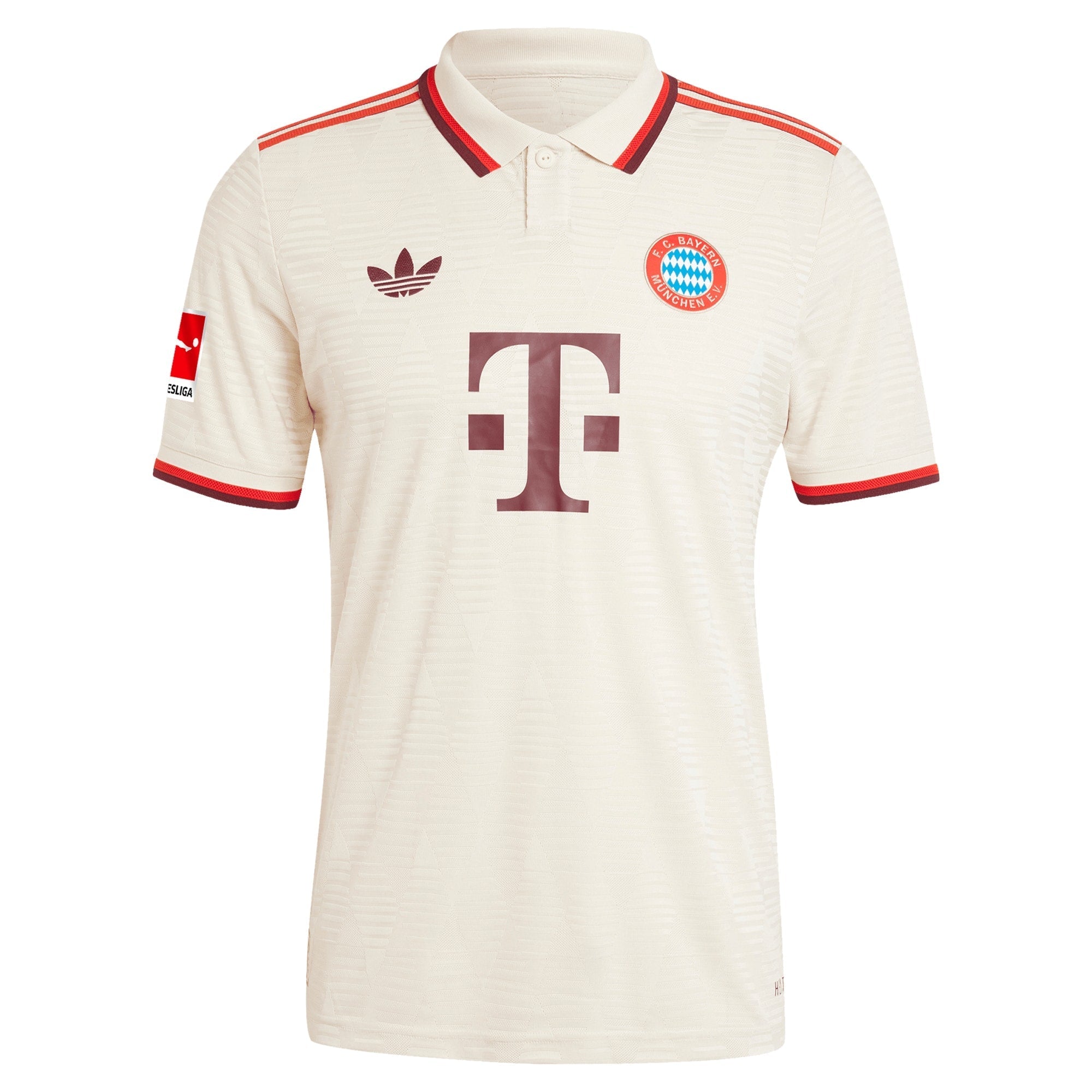 Bayern Munich adidas Originals 2024/25 Third Custom Authentic T-shirt - Cream