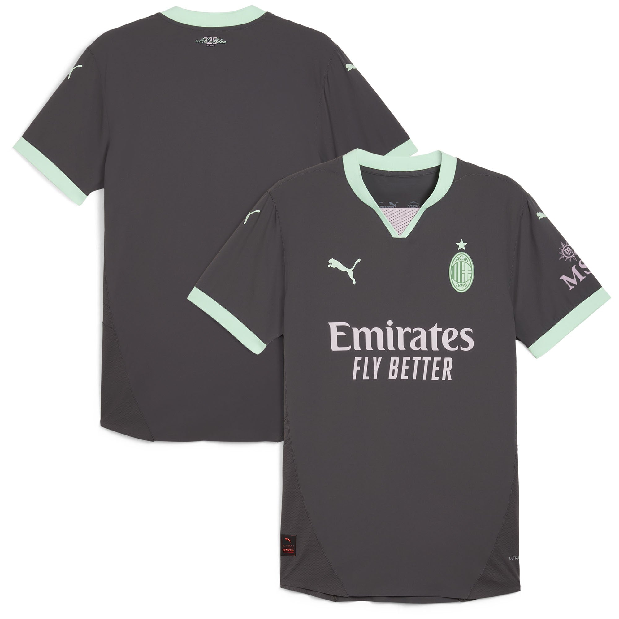 AC Milan Puma 2024/25 Third Authentic T-shirt - Charcoal