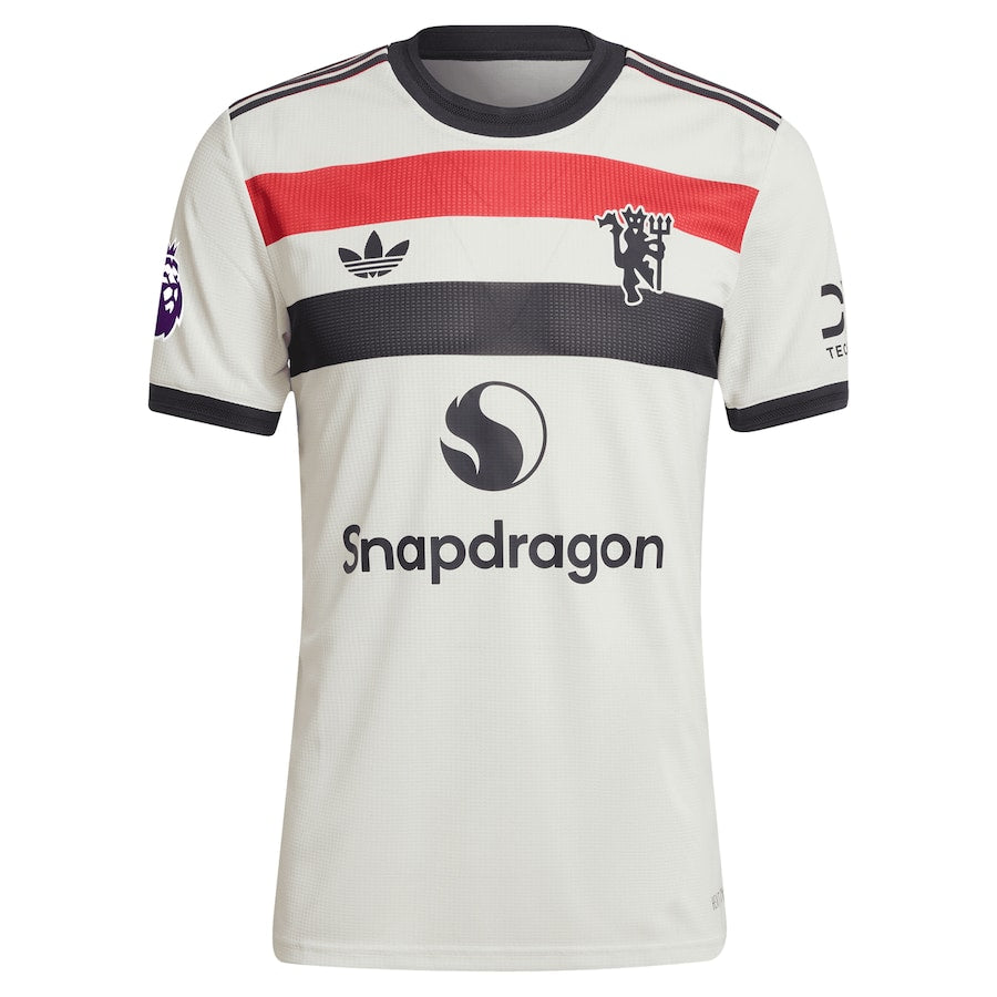 Rasmus Højlund Manchester United adidas Originals 2024/25 Third Authentic T-shirt - Cream