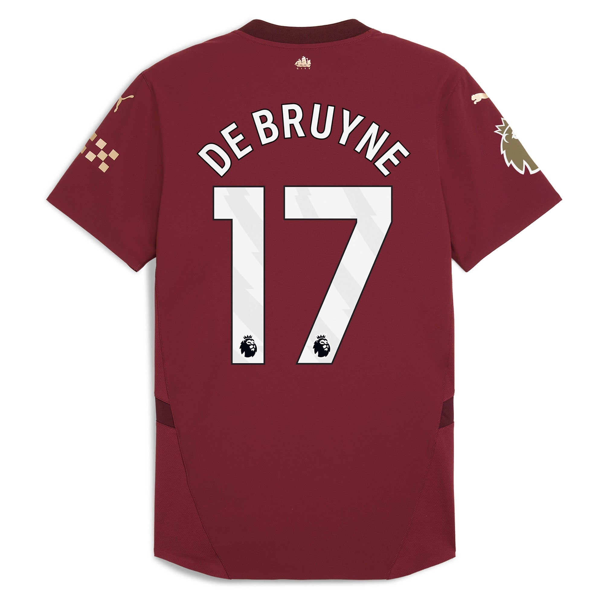 Kevin De Bruyne Manchester City Puma 2024/25 Third Player Authentic T-shirt - Burgundy