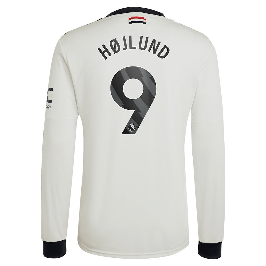 Rasmus Højlund Manchester United adidas Originals 2024/25 Third Long Sleeve Authentic T-shirt - Cream