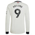 Rasmus Højlund Manchester United adidas Originals 2024/25 Third Long Sleeve Authentic T-shirt - Cream