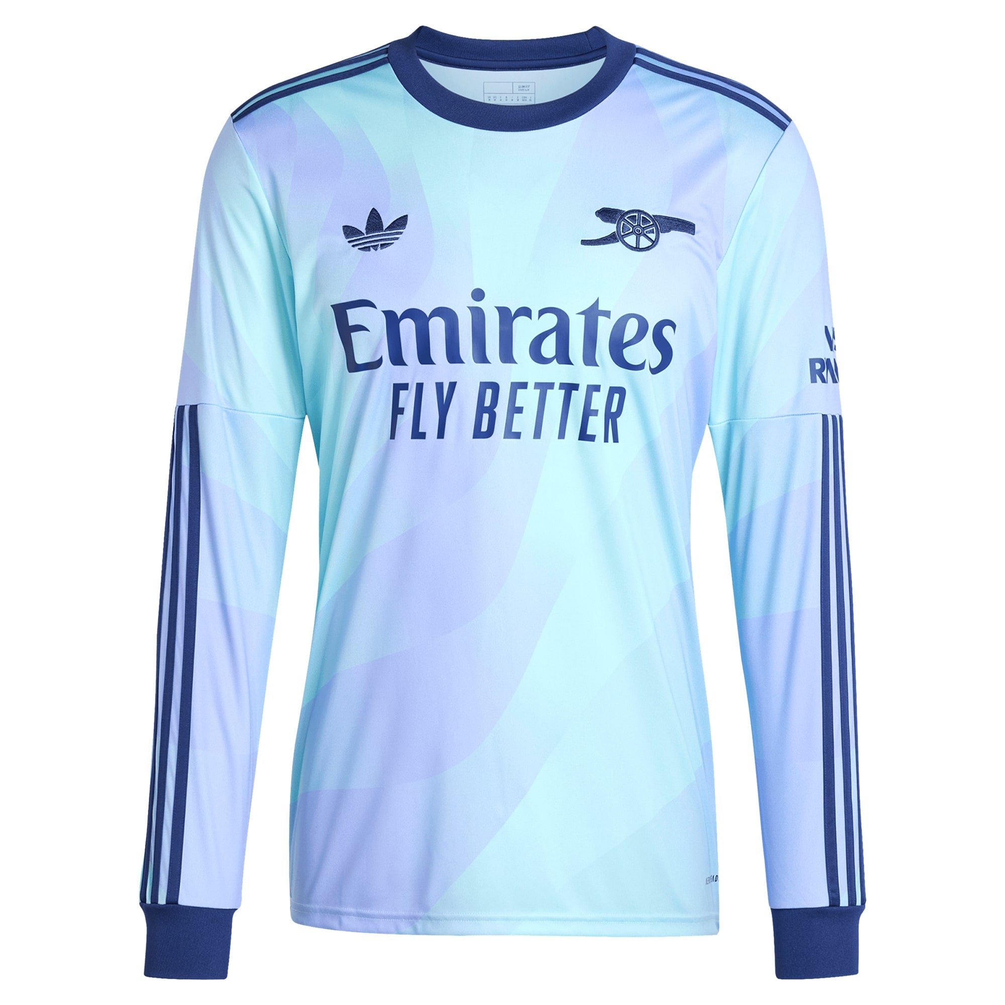 Bukayo Saka Arsenal adidas Originals 2024/25 Third Long Sleeve Player Authentic T-shirt - Aqua
