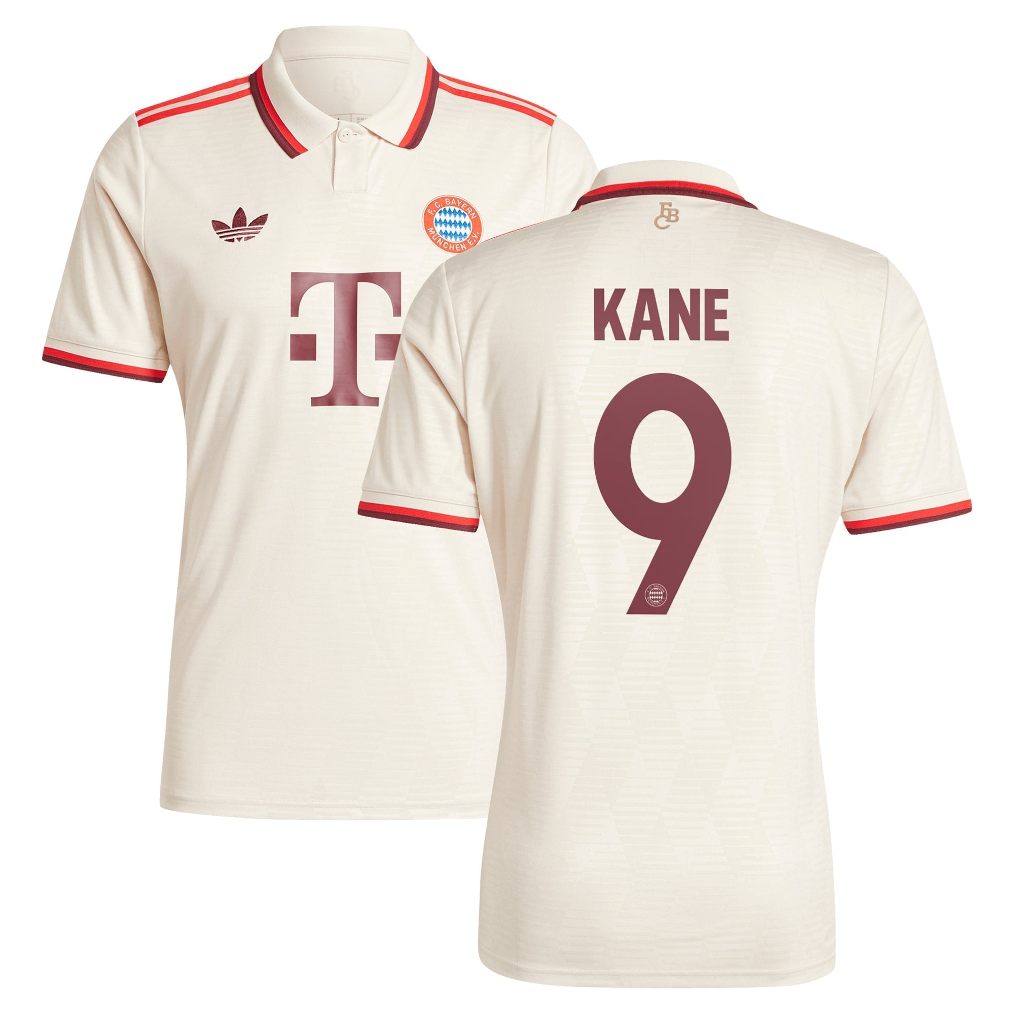 Harry Kane Bayern Munich adidas Originals 2024/25 Third Player Authentic T-shirt - Cream