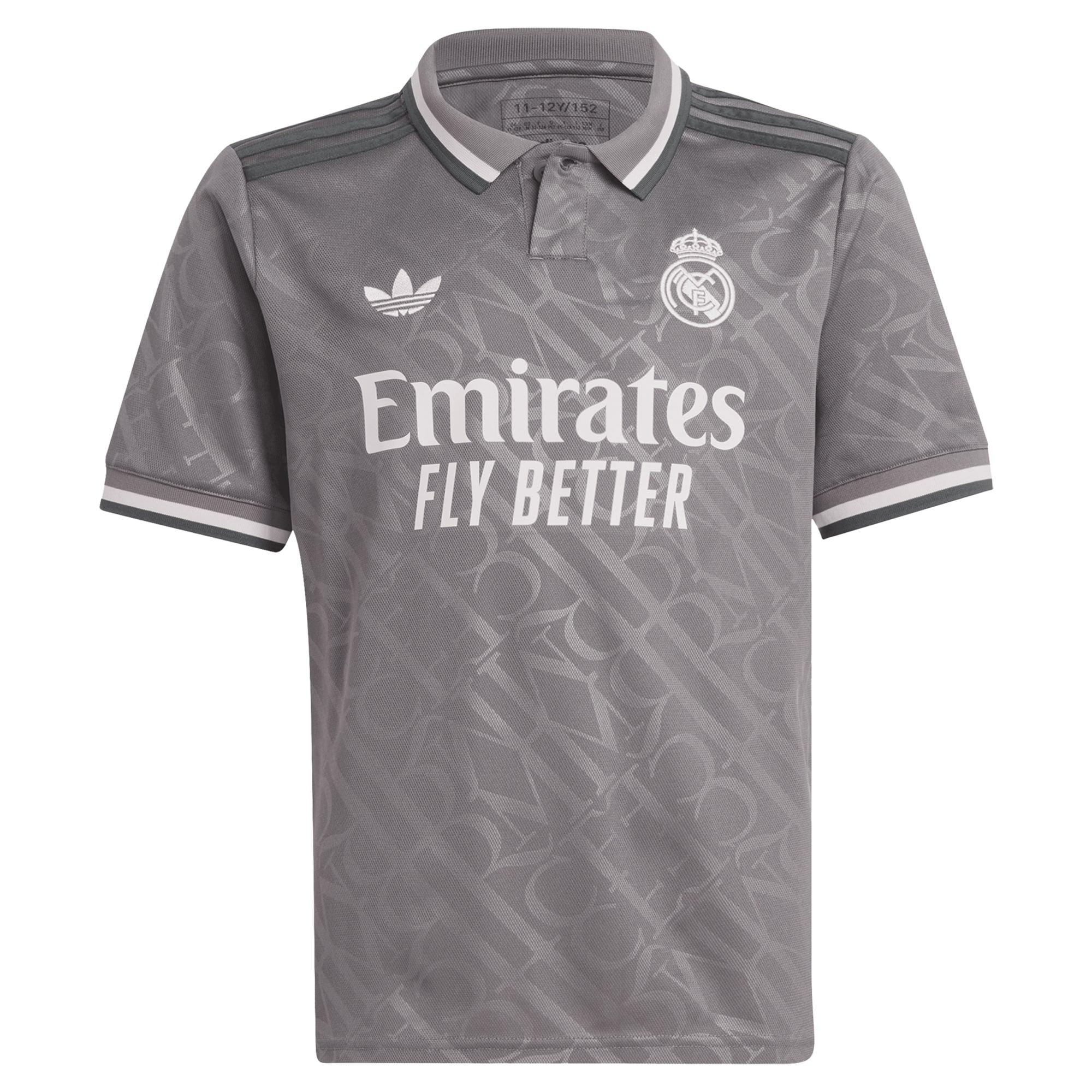 Jude Bellingham Real Madrid adidas Originals Youth 2024/25 Third Player Authentic T-shirt - Charcoal