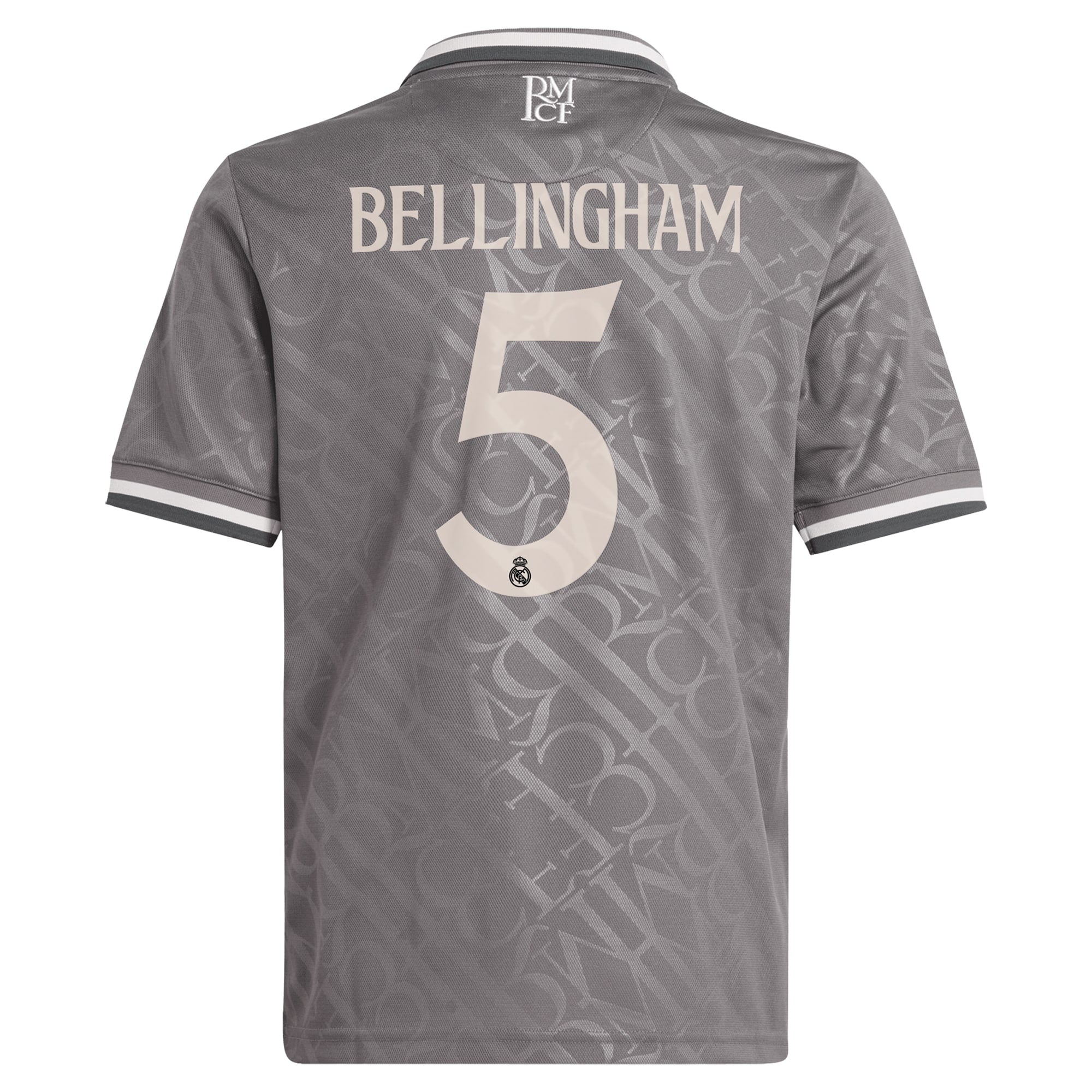 Jude Bellingham Real Madrid adidas Originals Youth 2024/25 Third Player Authentic T-shirt - Charcoal
