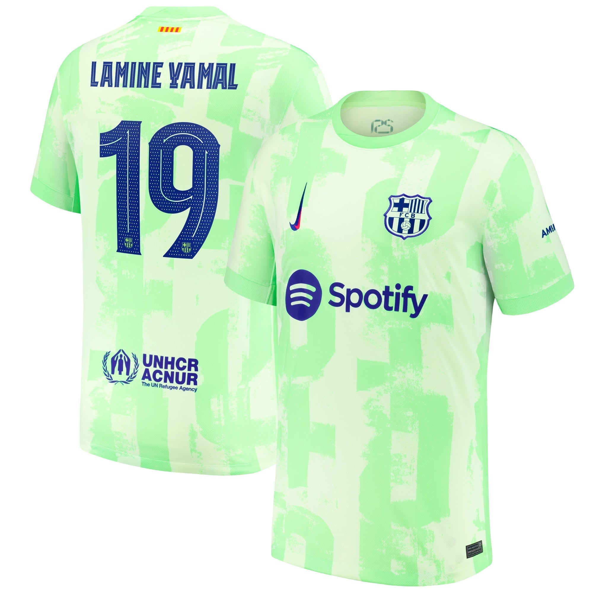 Lamine Yamal Barcelona Nike 2024/25 Third Player Authentic T-shirt - Yellow