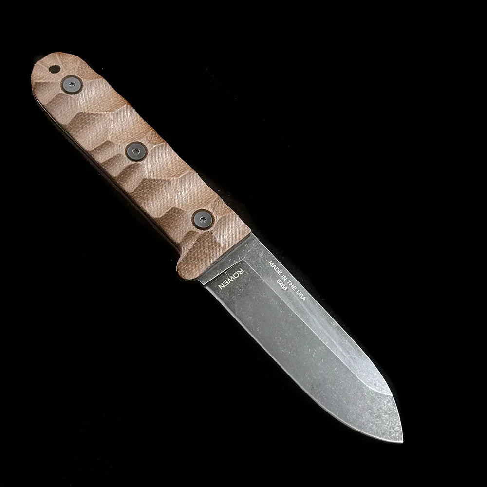 ESEE-PR4 Camp Lore Fixed Blade Straight Knife – 3.90" 1095 High Carbon Steel Blade – Textured G10 Handle Outdoor Survival Tool