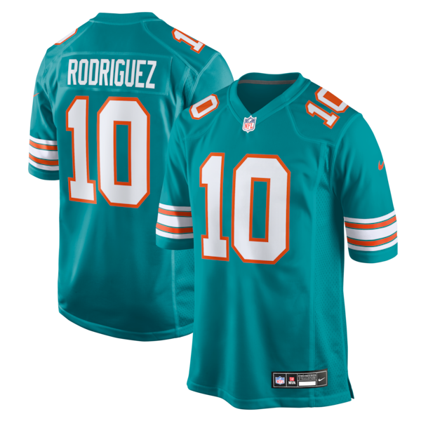 Nike Jacob Rodriguez Miami Dolphins Alternate Game Jersey Aqua