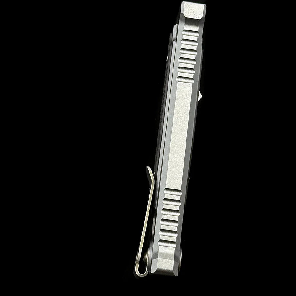 REATE Gravity Double Blade Knife – 3.15" D2 Steel Satin Blade – Aluminum & G10 Hybrid Handle