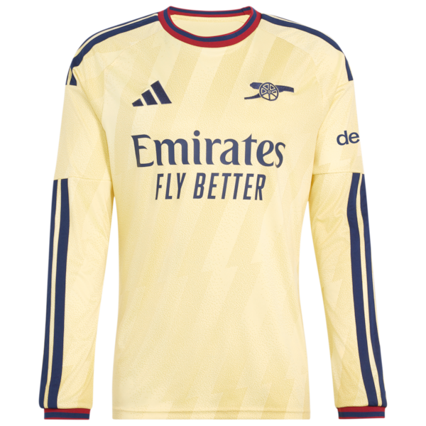 Declan Rice Arsenal adidas 2026/27 Third Replica Long Sleeve Jersey - Yellow