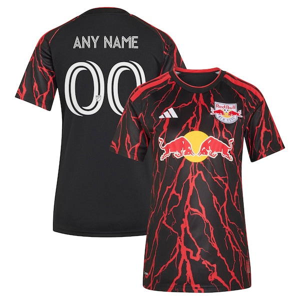Adidas New York Red Bulls 2026 The Rooted Kit Replica Custom Jersey Black
