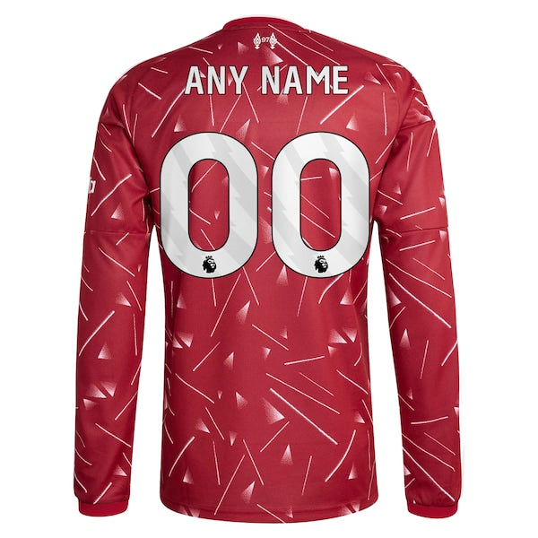 Adidas Liverpool 2026/27 Home Replica Custom Long Sleeve Jersey Red