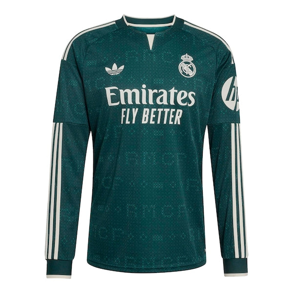 Federico Valverde Real Madrid adidas 2026/27 Away Replica Long Sleeve Jersey - Green