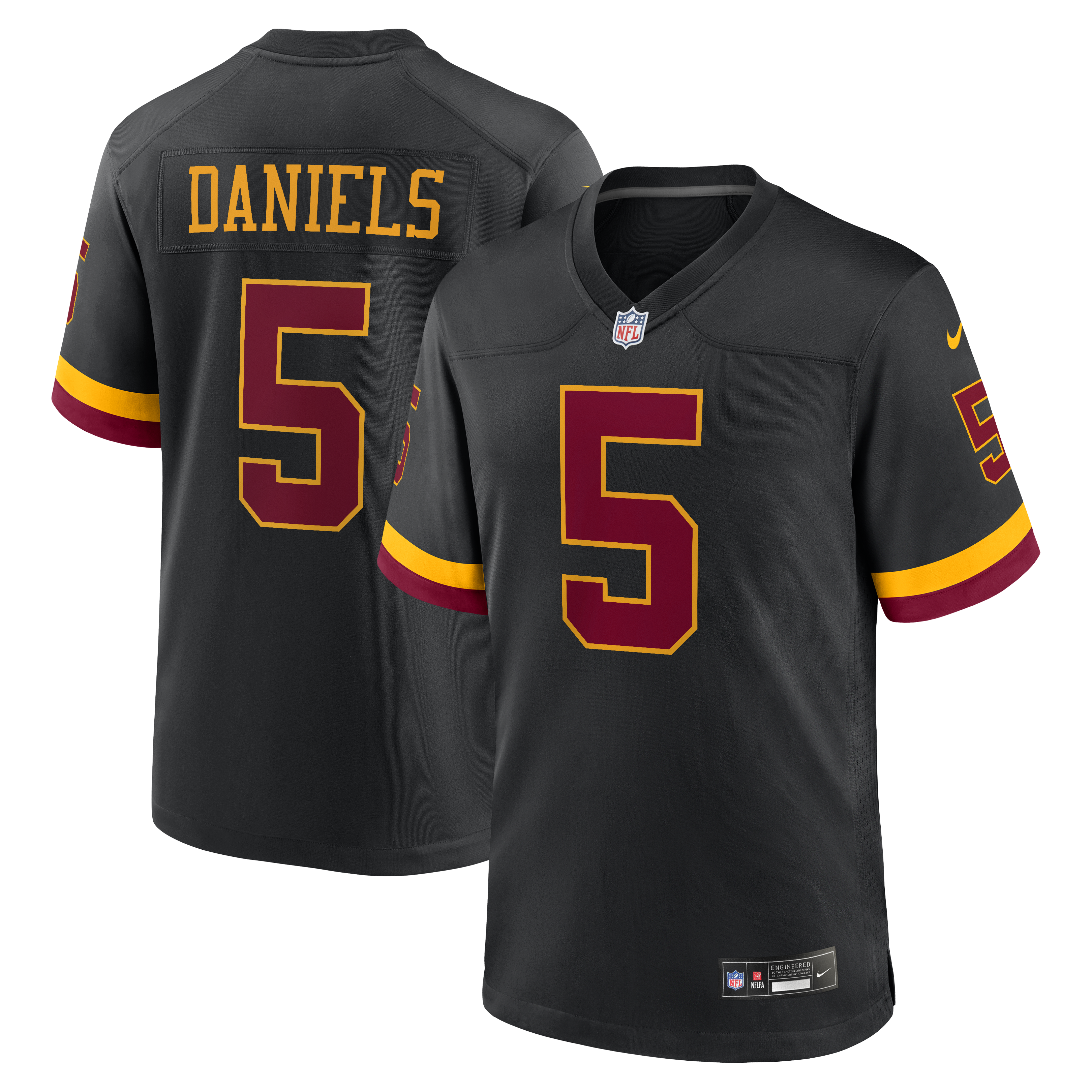Nike Washington Commanders Jayden Daniels Alternate Game Jersey Black