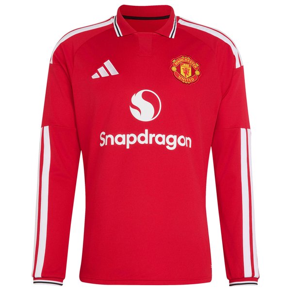 Manchester United adidas 2026/27 Home Replica Long Sleeve Custom Jersey - Red