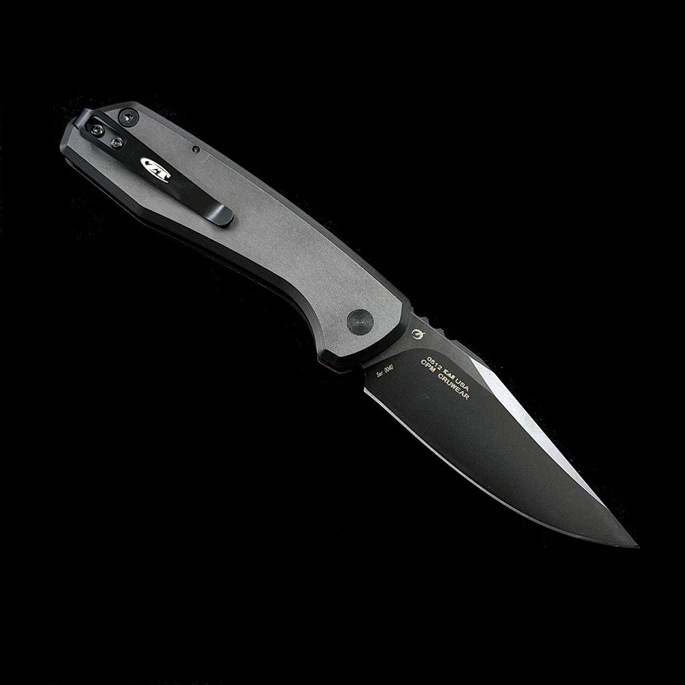 Zero Tolerance 0512 Automatic Folding Knife – 3.45" CPM-CruWear Dark Bronze Cerakote Blade – Premium Canvas Micarta Handle