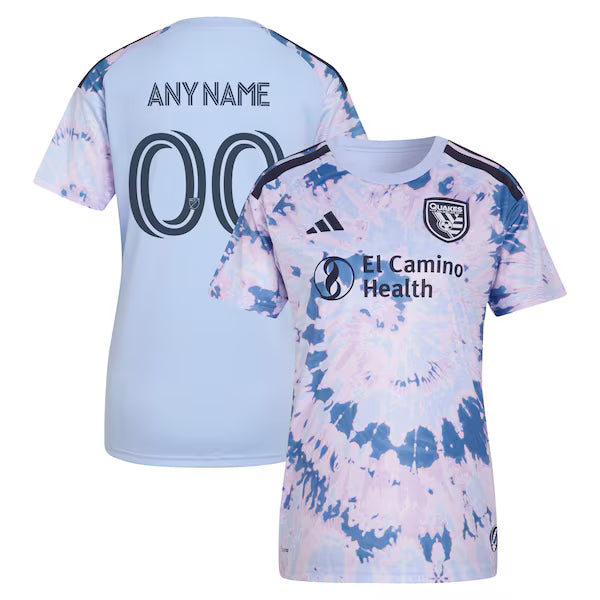 Adidas San Jose Earthquakes Women's 2026 The Dead Kit Replica Custom Jersey Light Blue