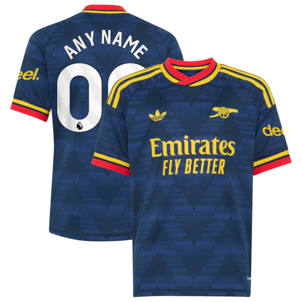 Arsenal adidas Youth 2026/27 Away Replica Custom Jersey - Navy