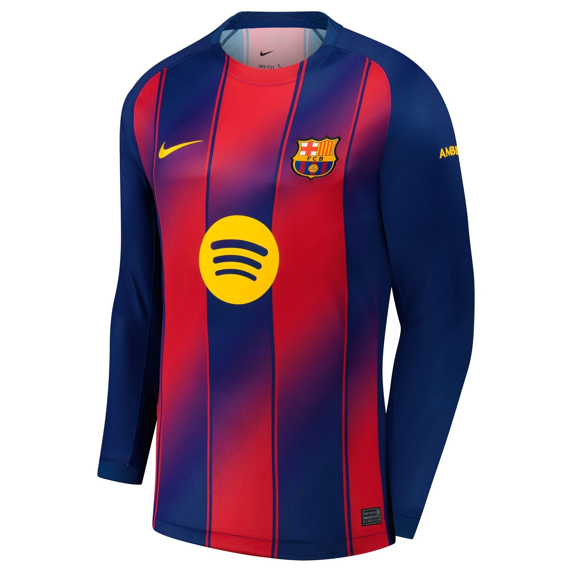 Barcelona Nike 2025/26 Home Long Sleeve Custom Jersey - Navy