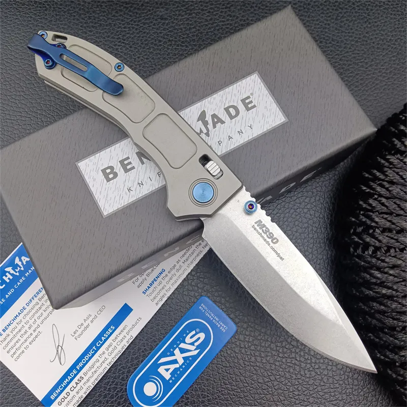 Benchmade 748 Narrows: Gray Aluminum & D2 Precision Art Knife