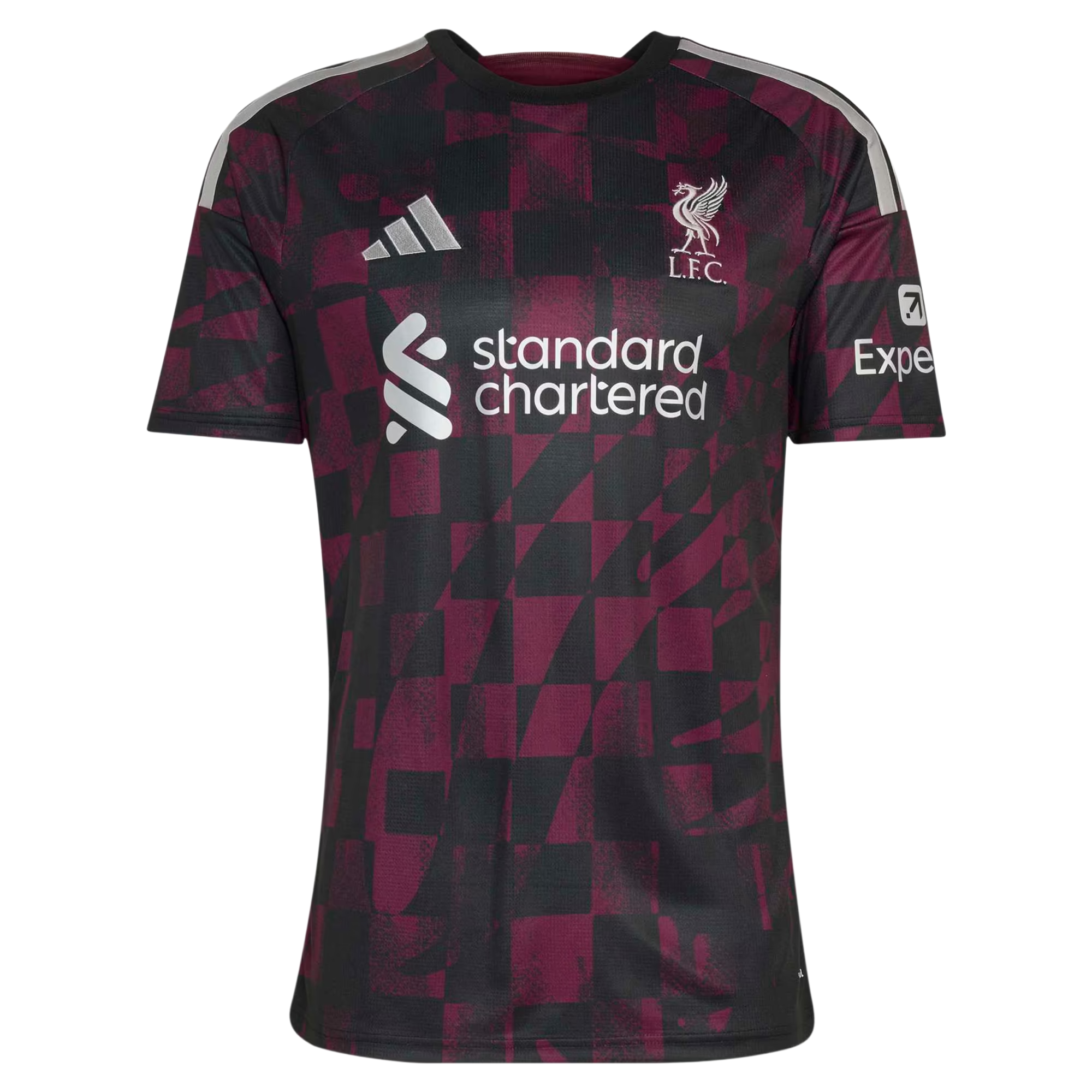 Black Checkerboard Metallic Trim Third Custom Soccer Jersey | Athletic Apparel Liverpool
