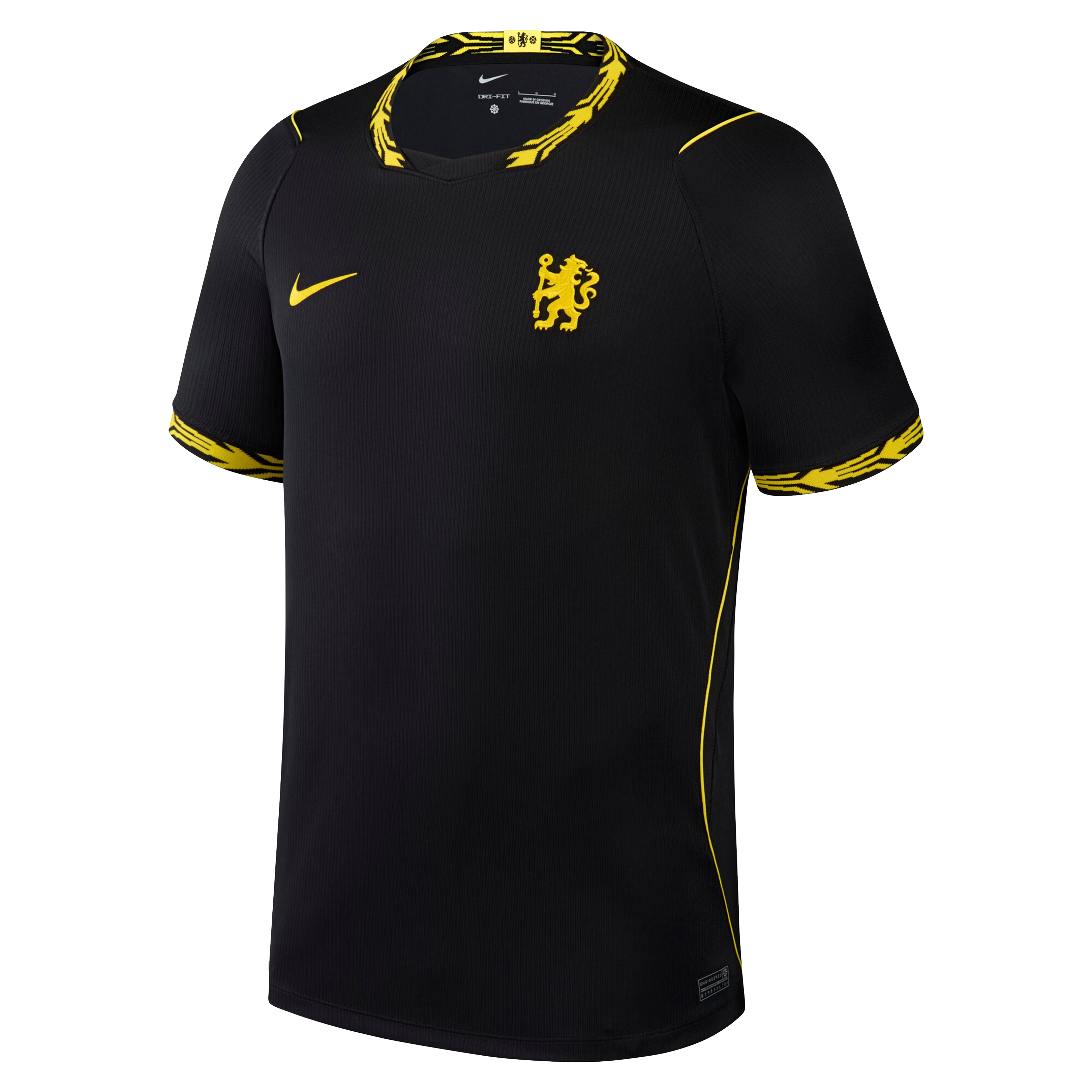 Black Gold-Accented Away Customized Soccer Jersey | Athletic Fan Apparel Chelsea