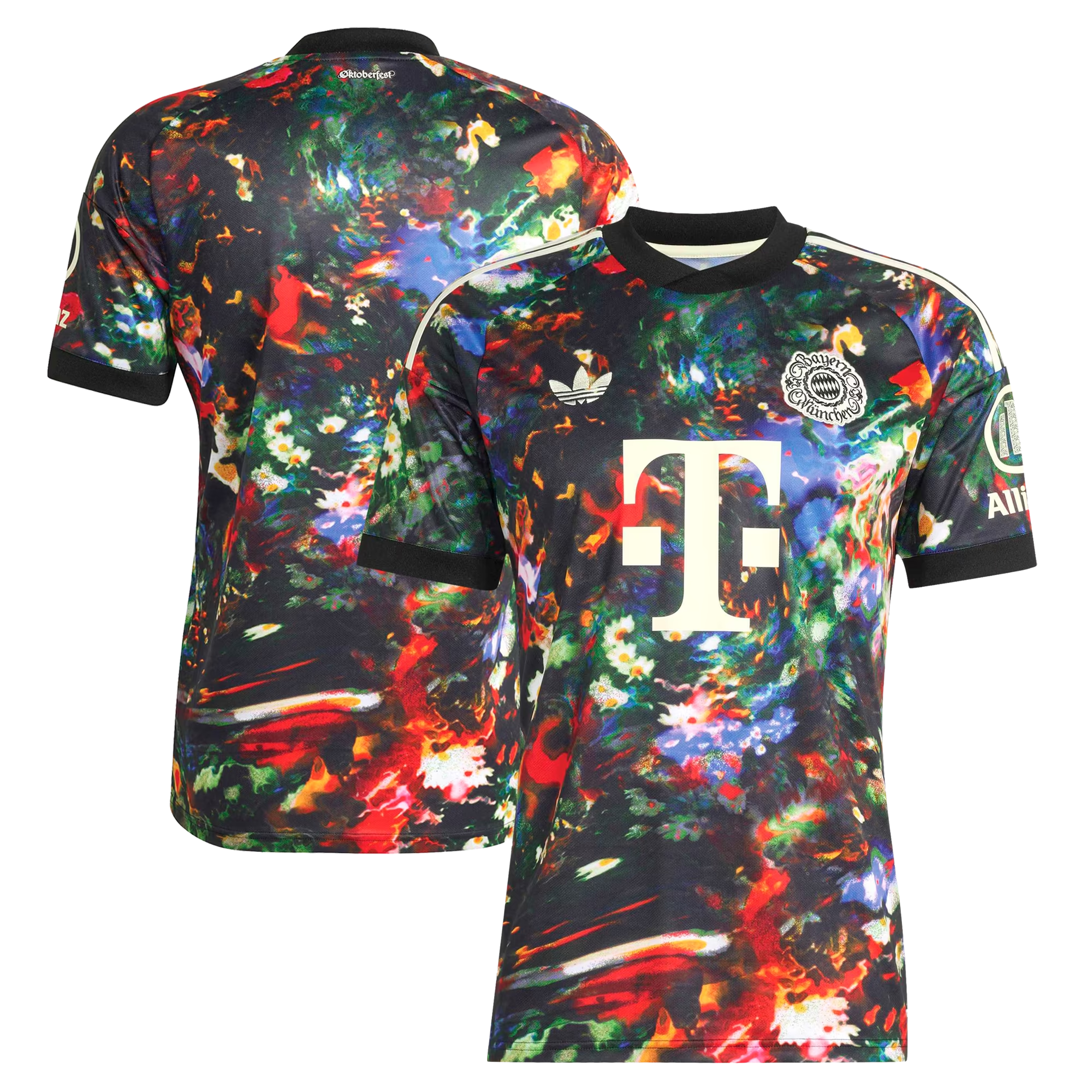 Black Painterly Graphic Fourth Fan Soccer Custom Jersey | Athletic Apparel Bayern Munich