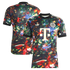 Black Painterly Graphic Fourth Fan Soccer Custom Jersey | Athletic Apparel Bayern Munich