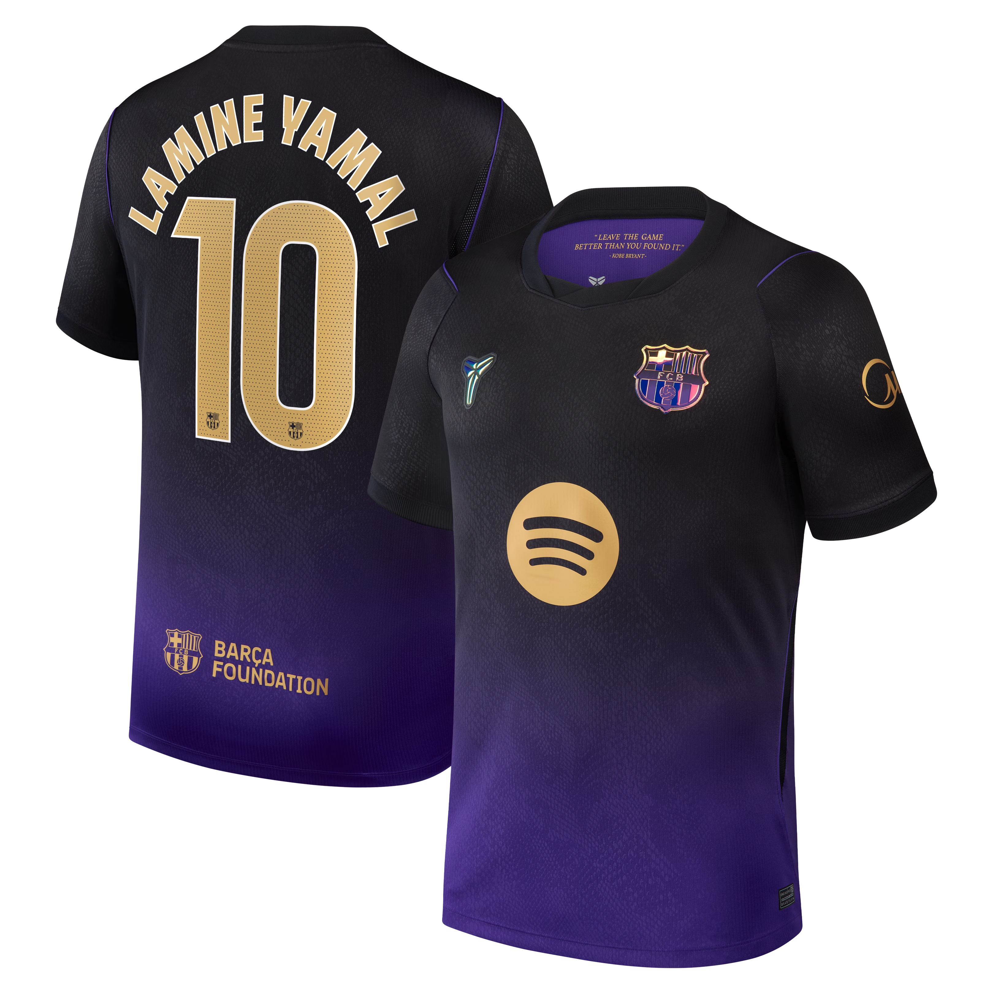 Black & Purple Gradient Soccer Jersey – Barcelona Style 2026/27 (Yamal #10)