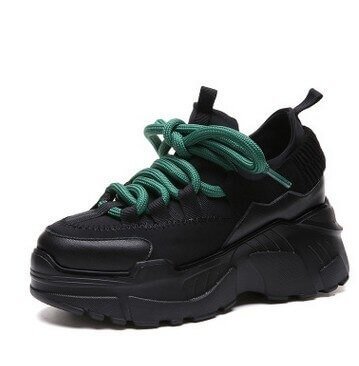 sneakers new Women's casual shoes Platform wedge Breathable walking shoes Lace-Up Fashion Increasing Height sneakers