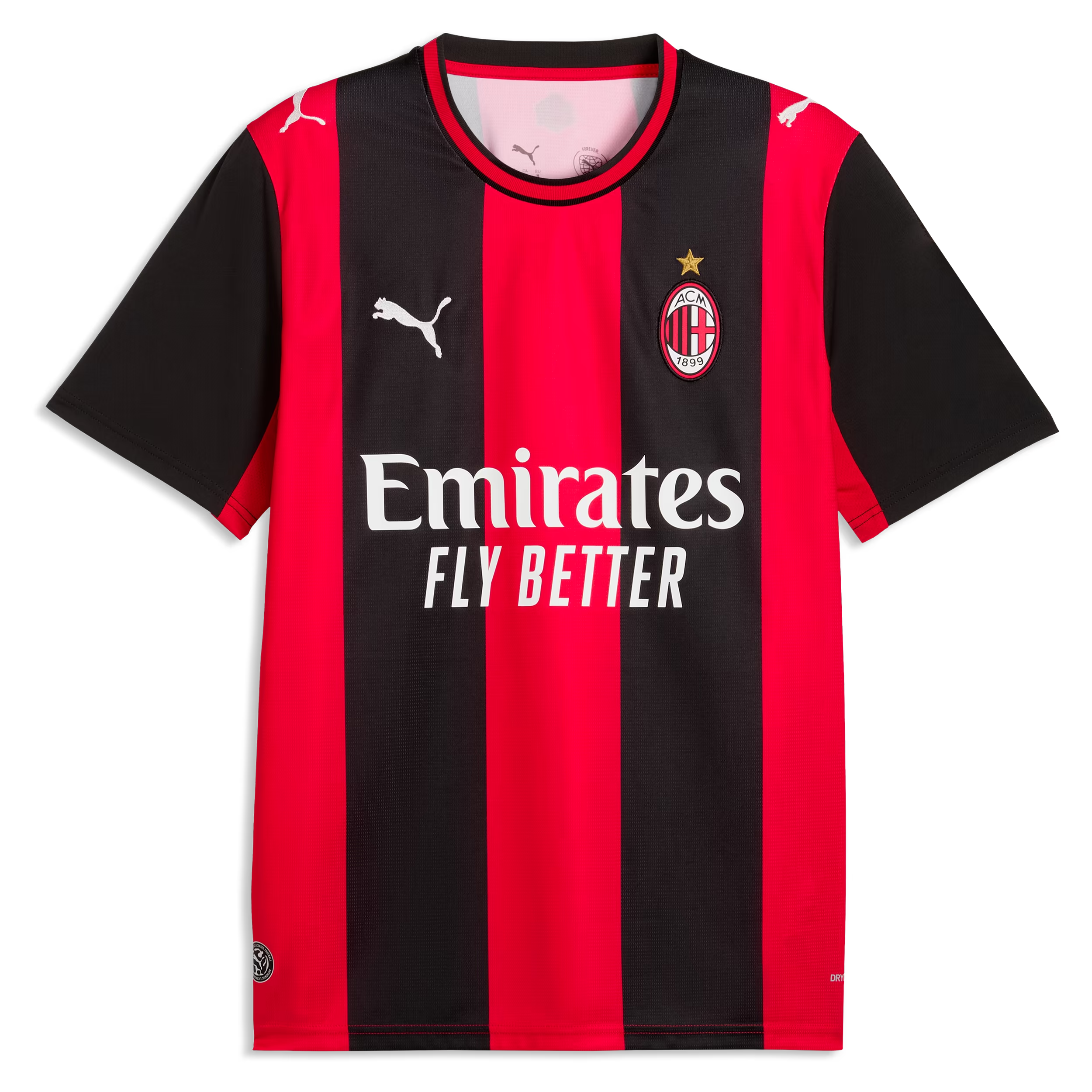 Black and Red Stripe Home Fan Soccer Jersey Polisic | Athletic Apparel Milan