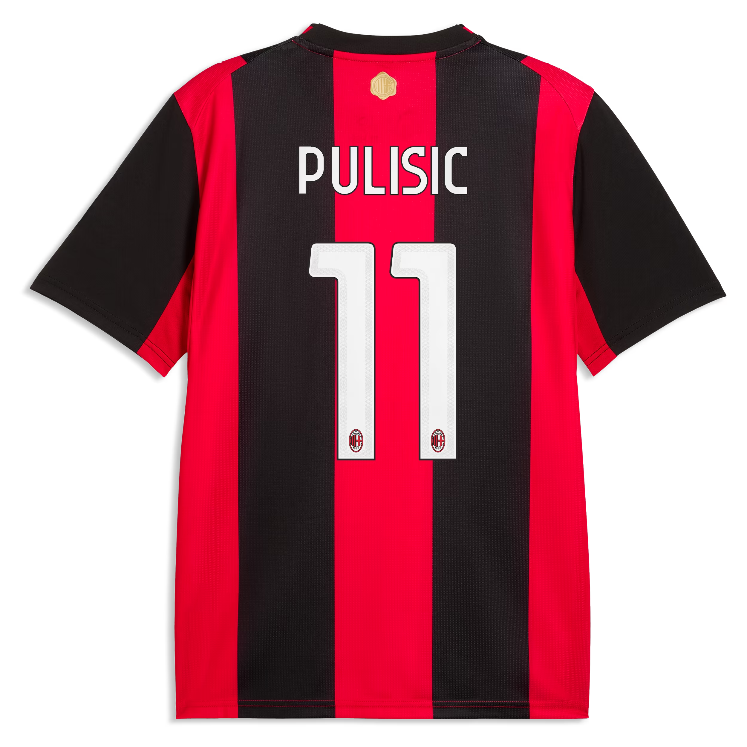 Black and Red Stripe Home Fan Soccer Jersey Polisic | Athletic Apparel Milan