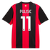 Black and Red Stripe Home Fan Soccer Jersey Polisic | Athletic Apparel Milan