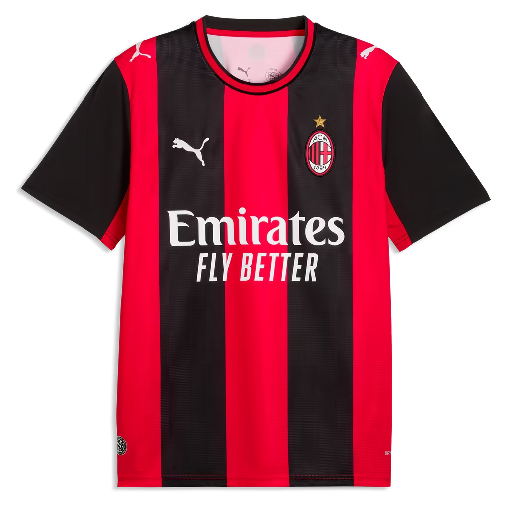 Black and Red Stripe Player Home Soccer Jersey Modrić | Athletic Apparel Milan