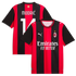 Black and Red Stripe Player Home Soccer Jersey Modrić | Athletic Apparel Milan