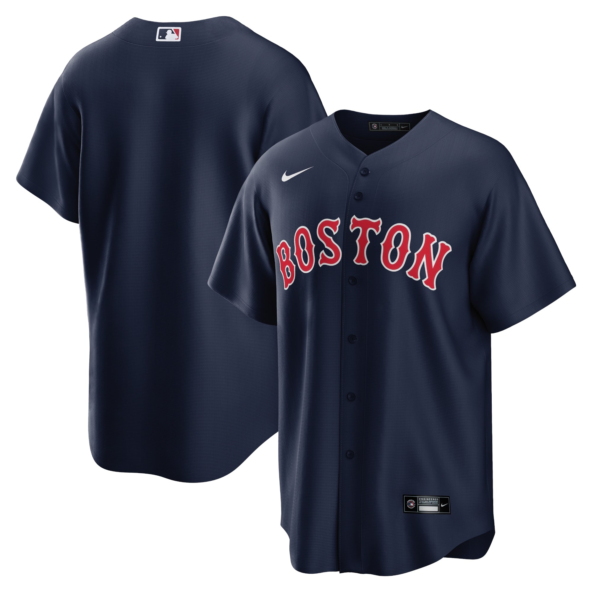 Boston Red Sox Nike Alternate Custom Team Authentic T-shirt - Navy