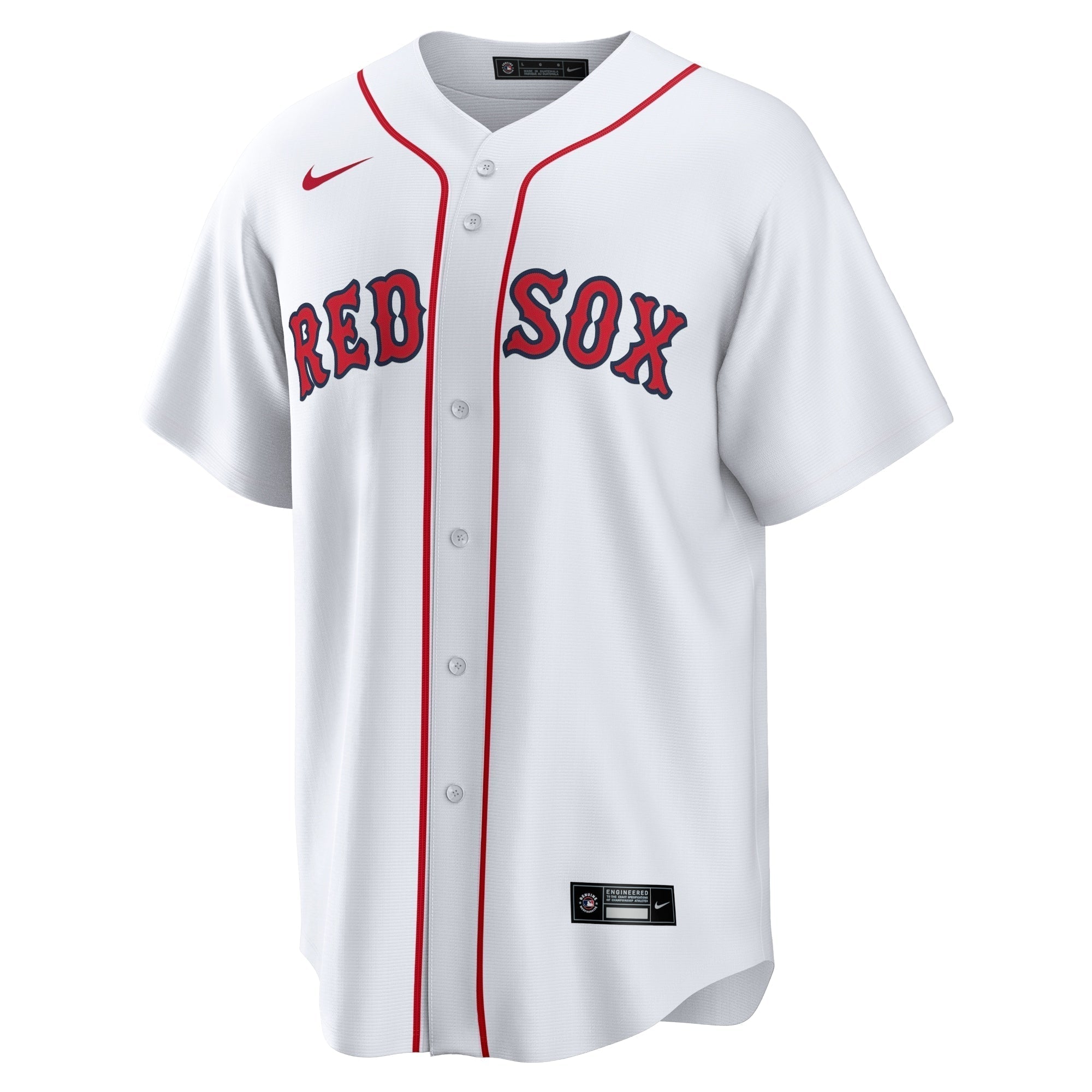 Boston Red Sox Nike Home Custom Team Authentic T-shirt - White