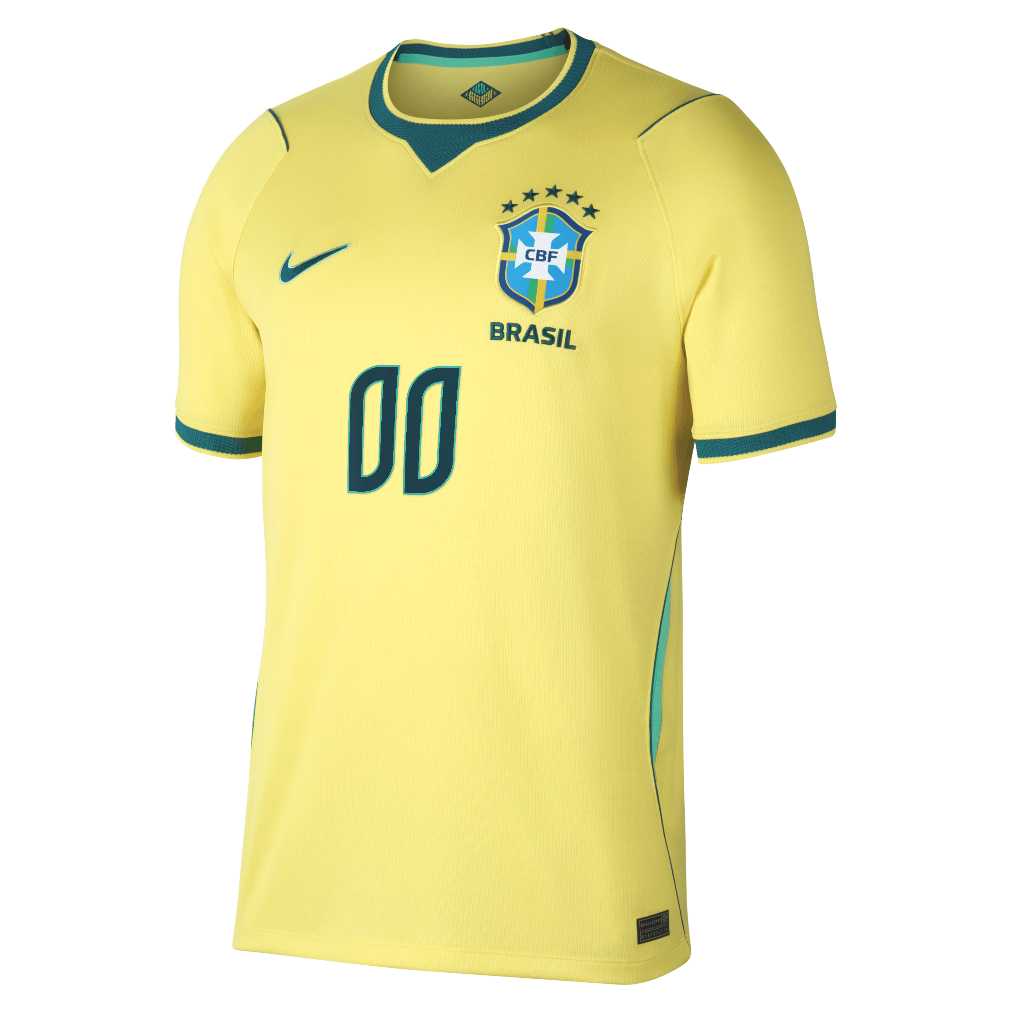 Brazil National Team Nike 2026 Home Stadium Replica Custom Jersey - Yellow