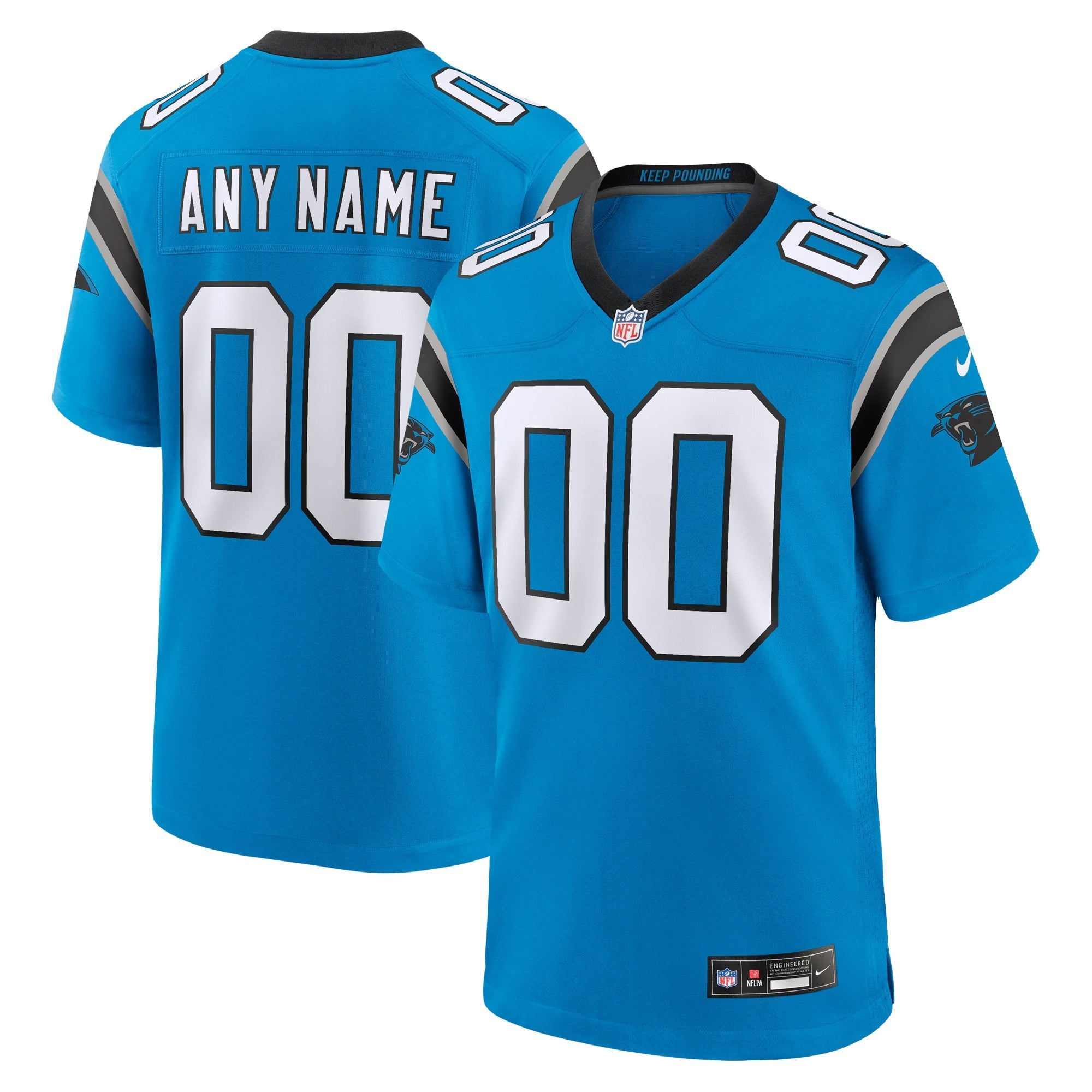 Carolina Panthers Nike Alternate Custom Game Jersey - Blue - Jersey Teams World