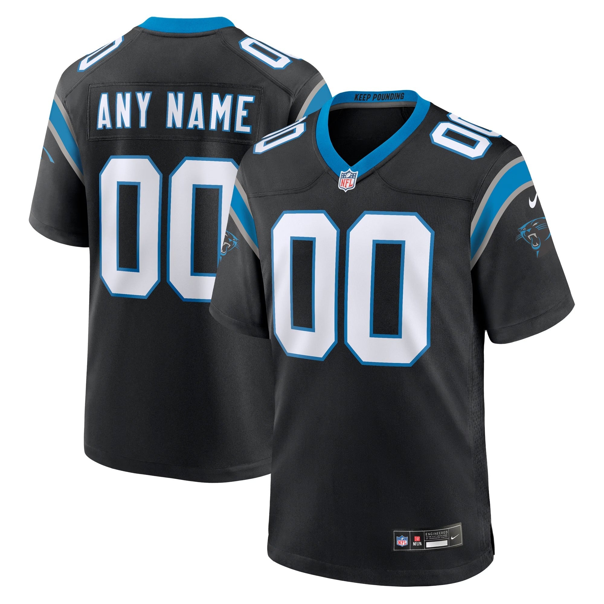 Carolina Panthers Nike Custom Game Jersey - Black - Jersey Teams World