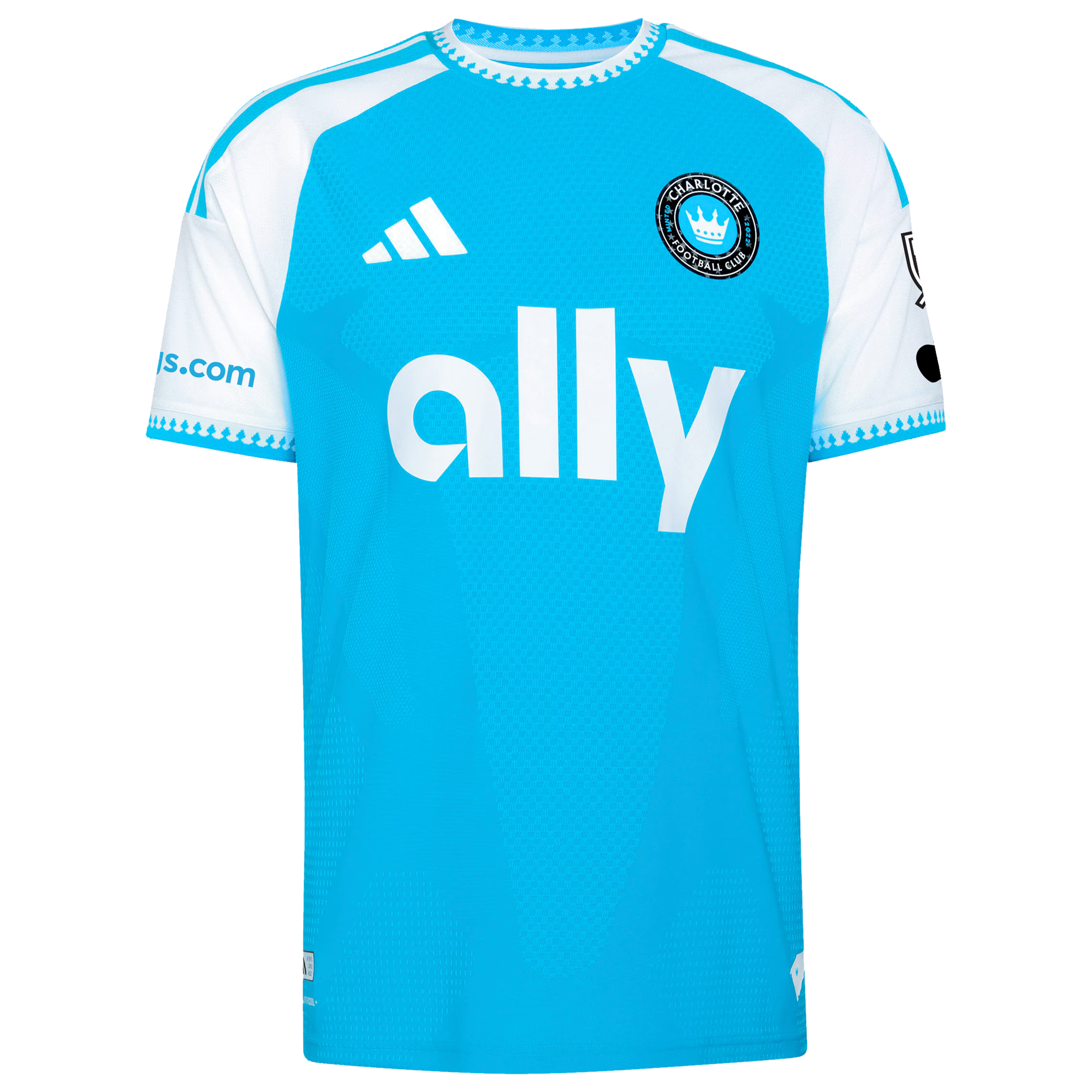 Charlotte FC // adidas Kerwin Vargas #18 Official 2026 Carolina Kit On-Field Patch Jersey – Blue