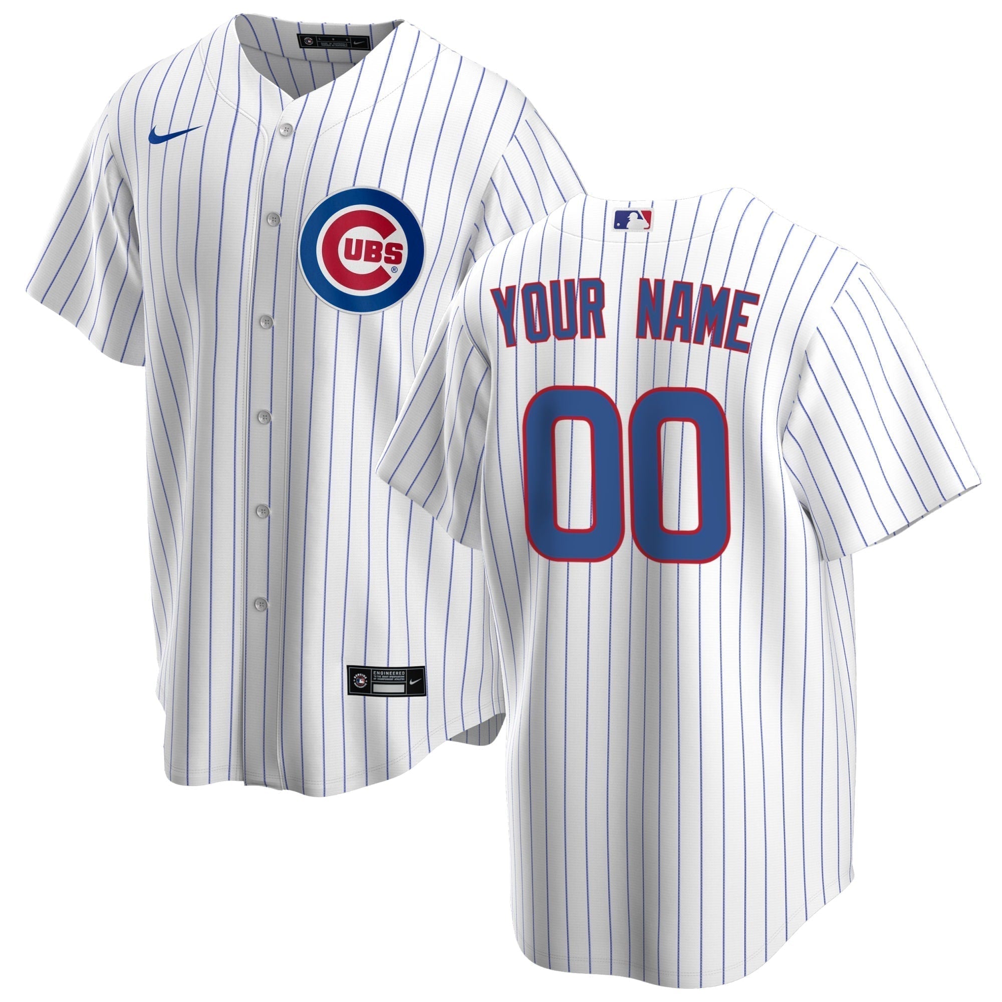 Chicago Cubs Nike Home Custom Authentic T-shirt - White