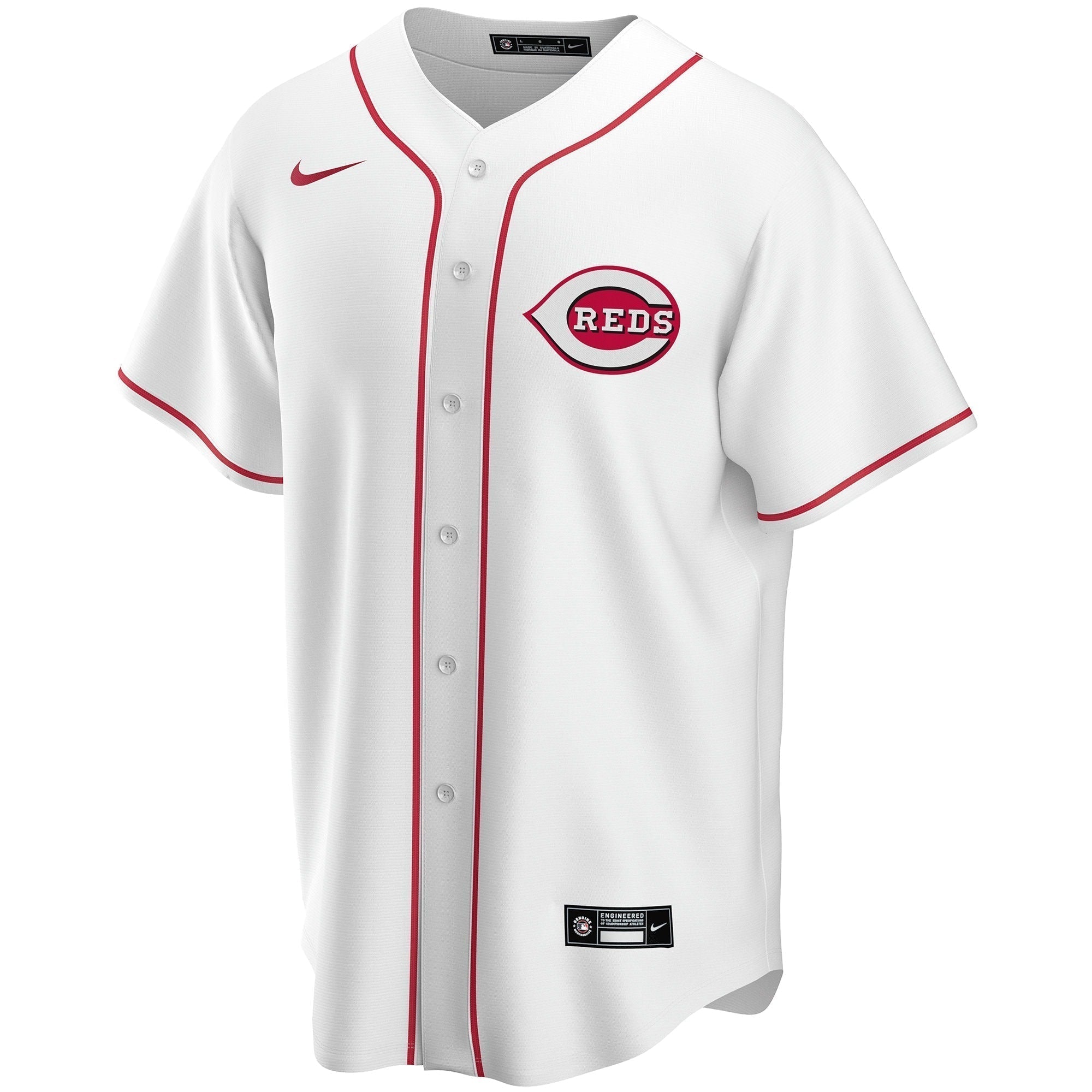 Cincinnati Reds Nike Home Custom Authentic T-shirt - White