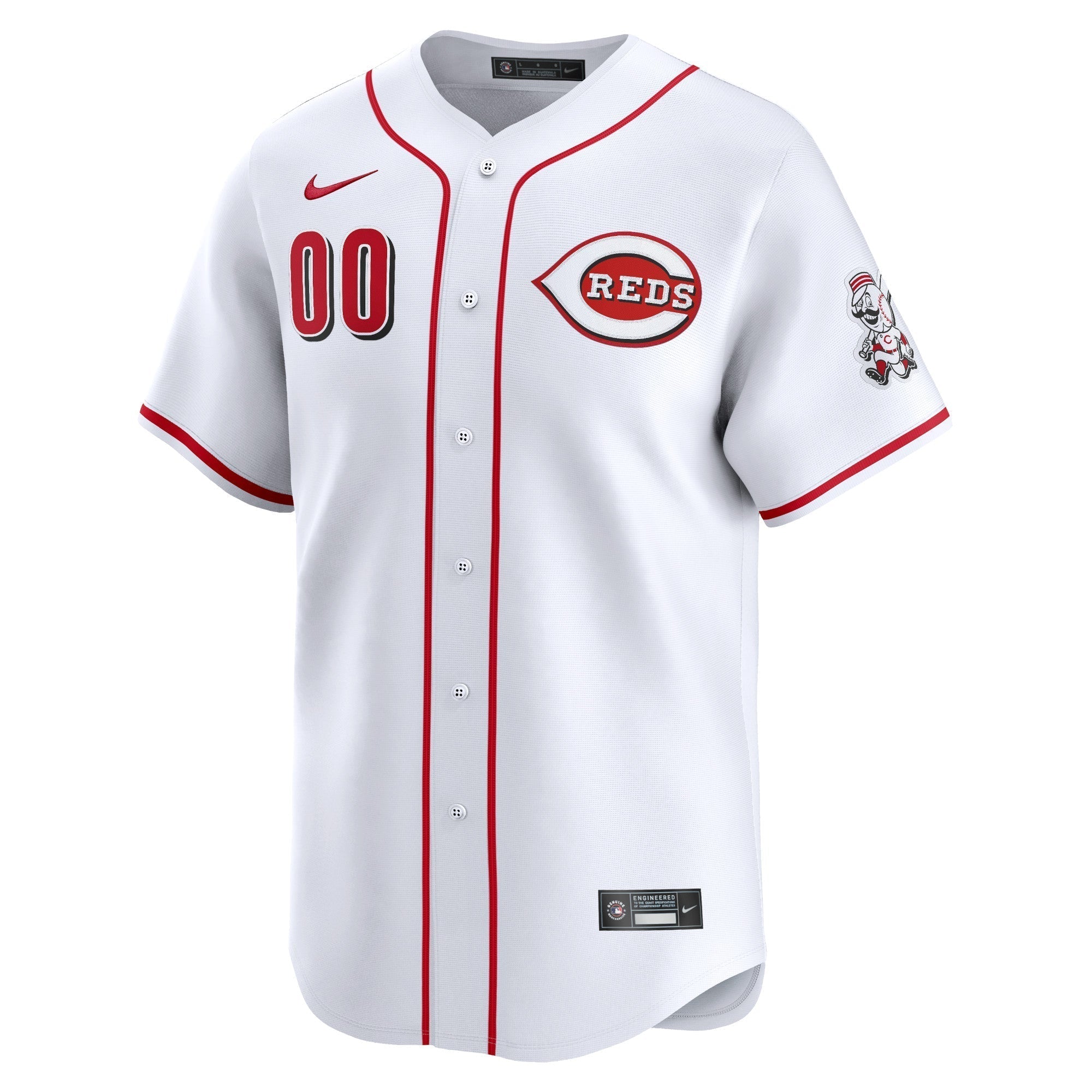 Cincinnati Reds Nike Home Limited Custom Authentic T-shirt - White