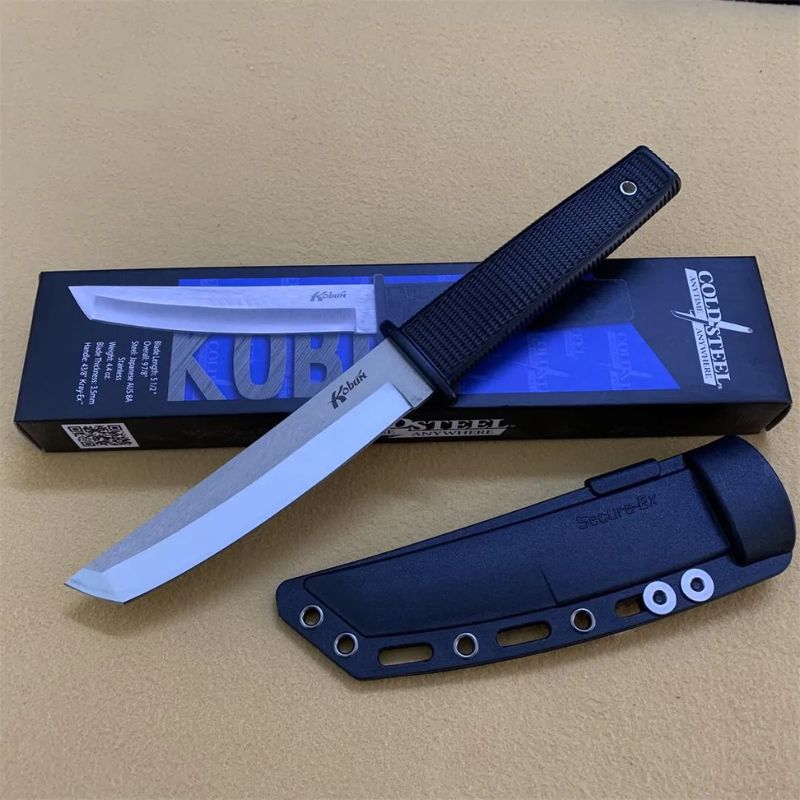 Cold Steel 17T Tanto Fixed Blade: 25cm Tactical Hunter | High-Traction Rubber Grip