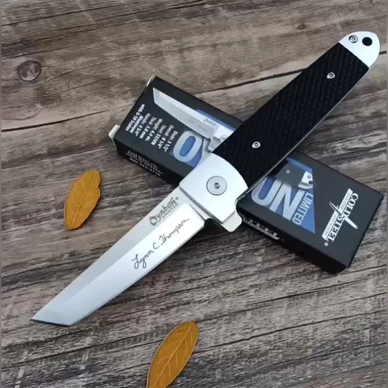 Cold Steel Oyabun Folding Tanto: D2 Steel & Tactical Nylon Fiber