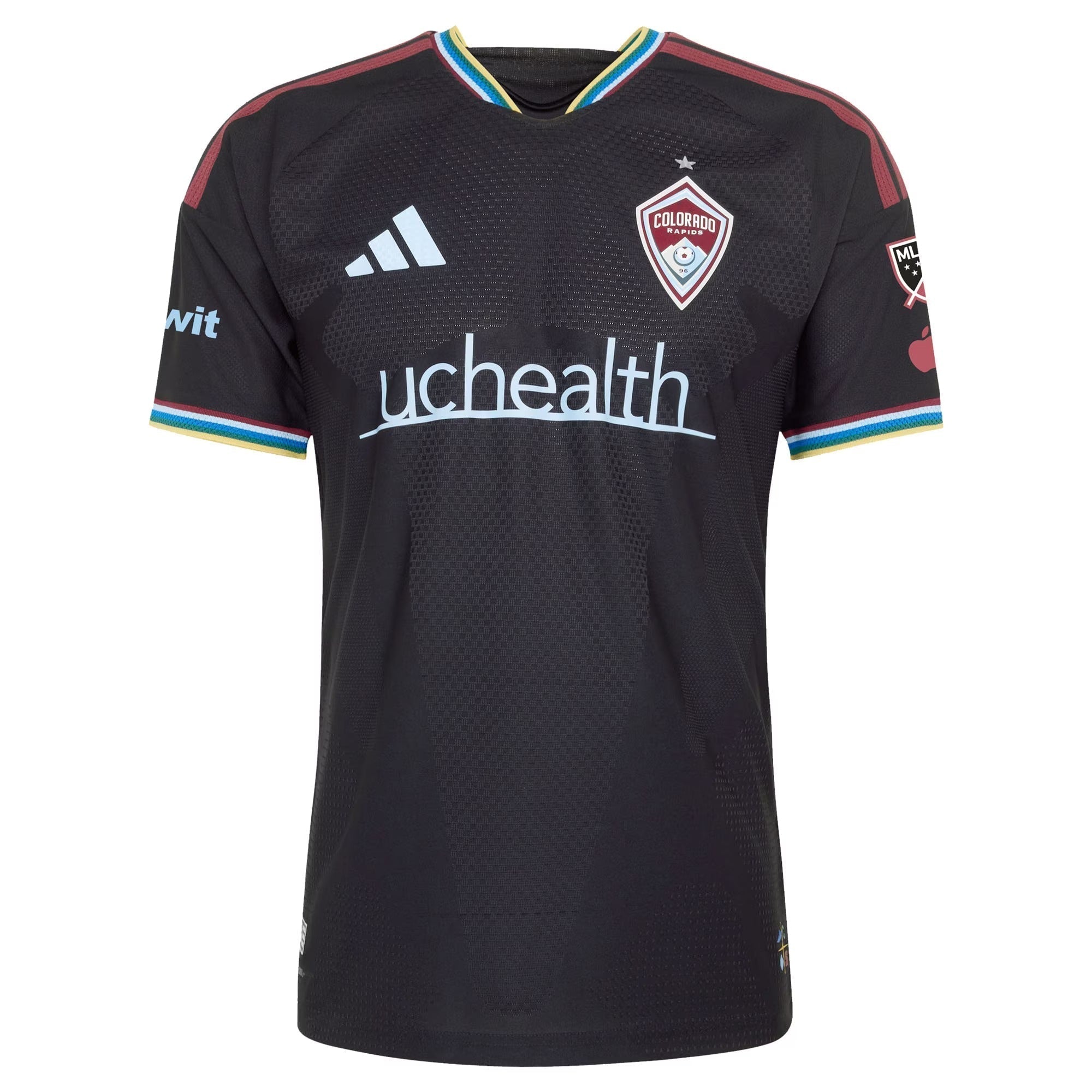Colorado Rapids // adidas Darren Yapi #77 Official 2026 Colorful Colorado On-Field Patch Jersey – Black