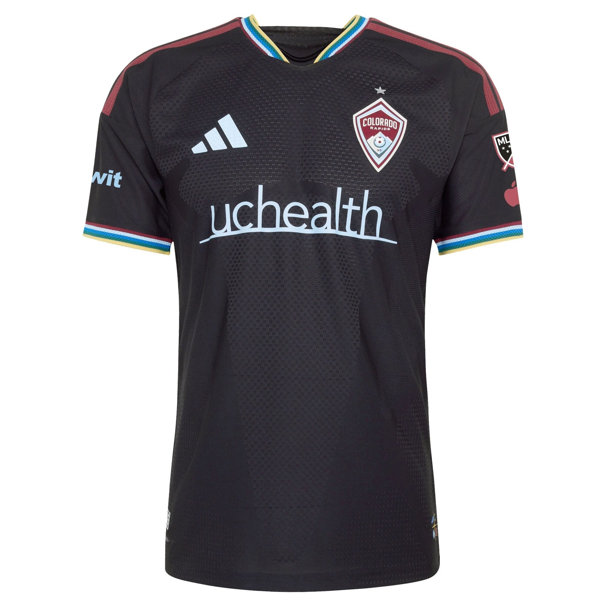 Colorado Rapids // adidas Rob Holding #6 Official 2026 Colorful Colorado On-Field Patch Jersey – Black